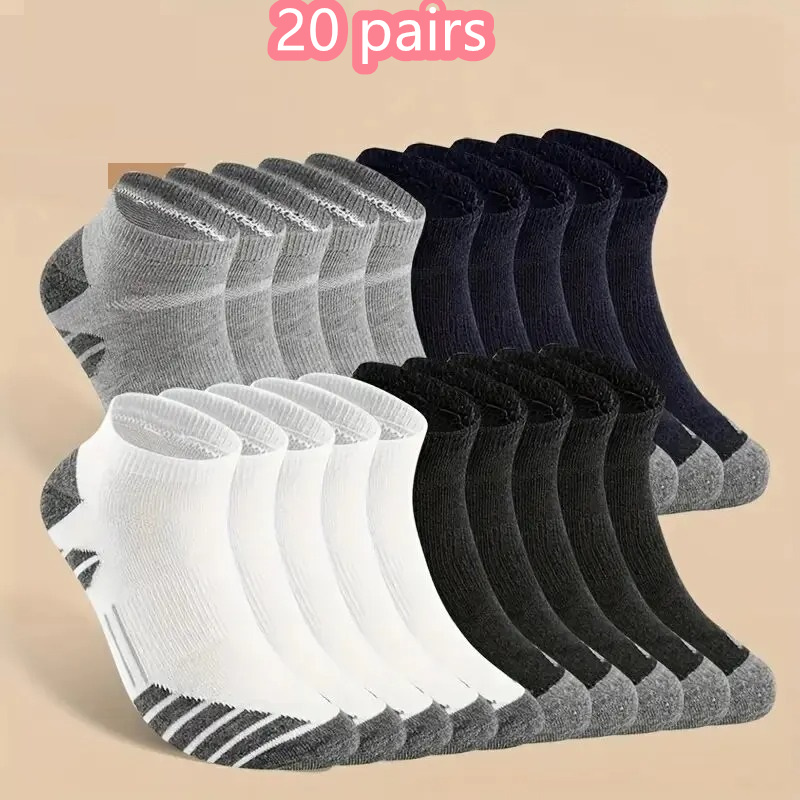 Athletic Sock Cushion - 1/10/20 ペア足首アスレチックランニングソックスクッション綿通気性ローカットスポーツタブソックス男性と女性のための
