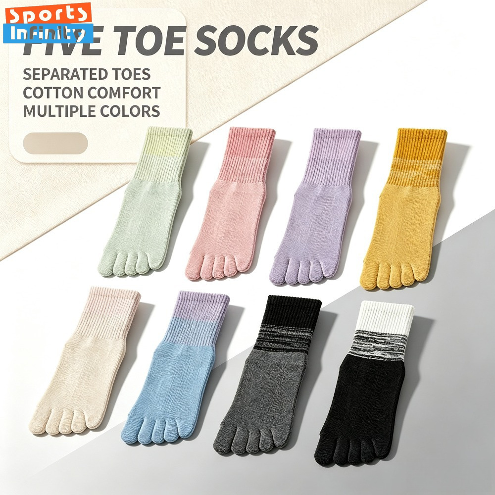 Grip Sock Yoga - 女性用つま先ヨガソックス、滑り止め付き5本指グリップソックス、通気性のある薄手ピラティスソックス、ジムトレーニング用