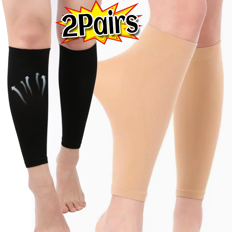 Compression Sleeve Calf - 1/2ペアの弾性ソックス、ふくらはぎ用スリーブ、圧縮ソックス、段階圧力ソックス、通気性のあるスポーツランニング用ふくらはぎレッグブレーススリーブ