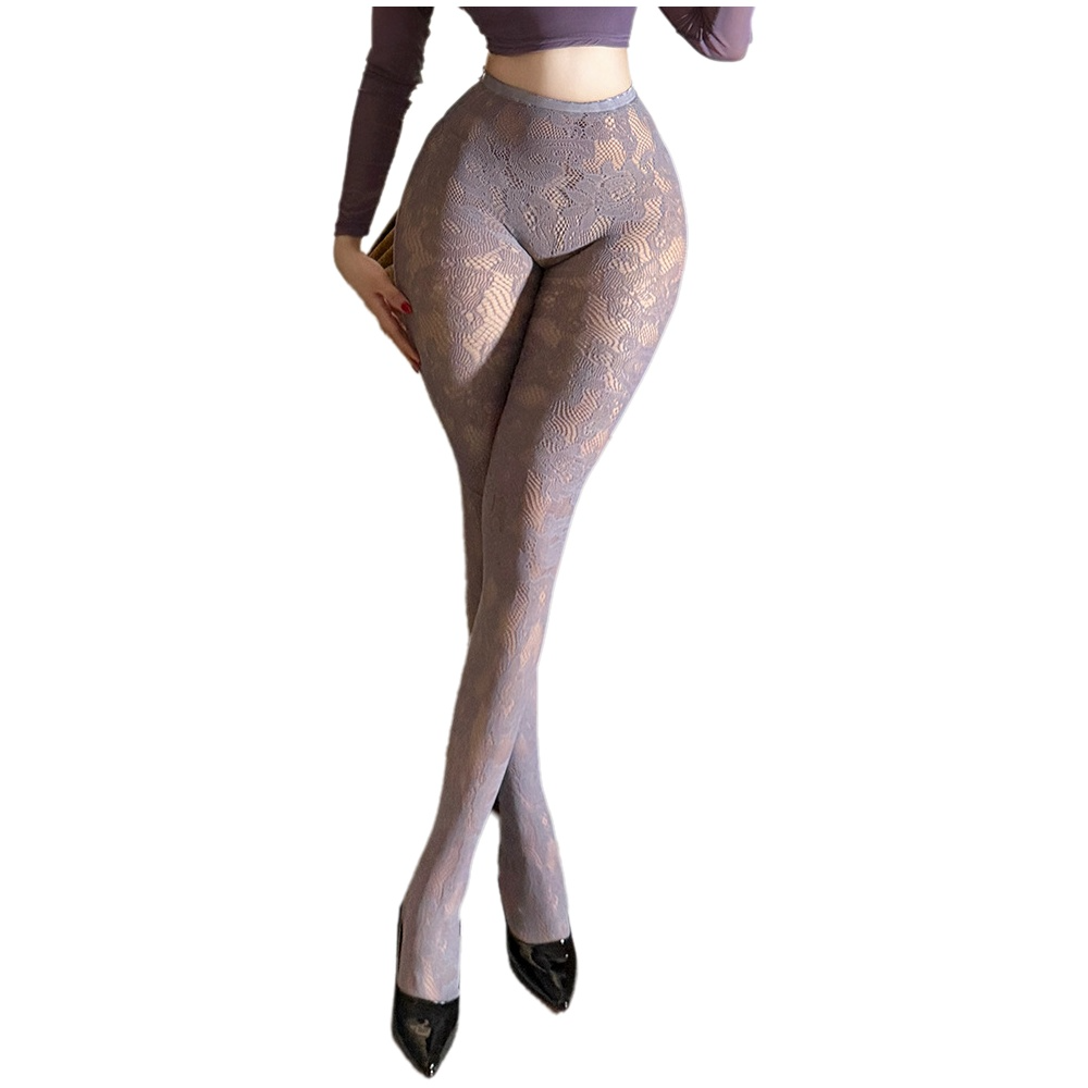 女性用花柄レースフィッシュネットタイツ ハイウエスト ホロー - Fishnet Stocking Women のレビューと価格
