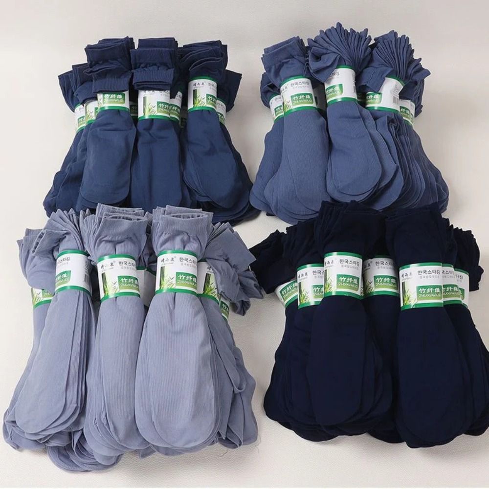 10 ペア新しい通気性のある男性用アイスシルクソックスソフト - Silk Sock Bamboo のレビューと価格