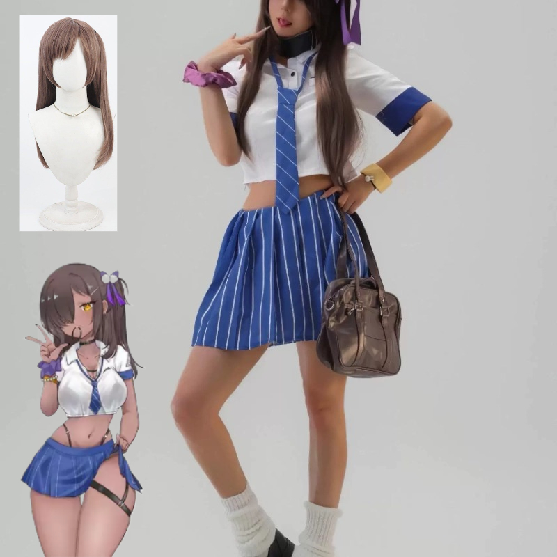 ナガコスプレ衣装 JK 制服ネイビーブレザープリーツスカート - Knee High Sock Women のレビューと価格