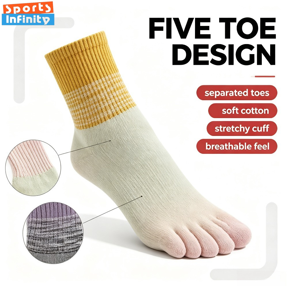 女性用つま先ヨガソックス、滑り止め付き5本指グリップソックス - Grip Sock Yoga のレビューと価格