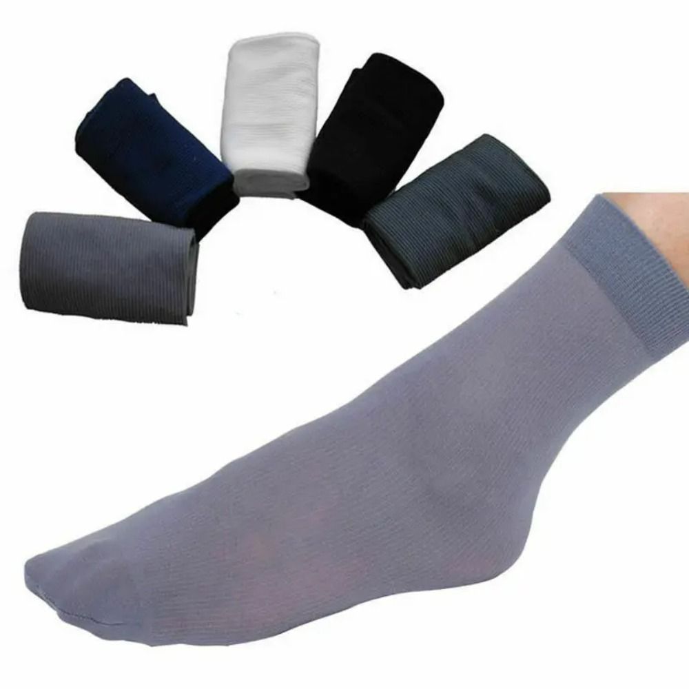 10足組カジュアル通気性メンズアイスシルクソックス、柔らかく - Silk Sock Bamboo のレビューと価格