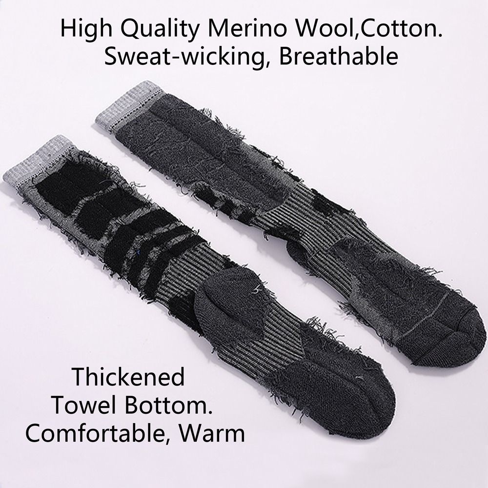 肥厚メリノウールアウトドアスポーツソックス通気性吸汗スキーソ - Wool Hiking Sock のレビューと価格