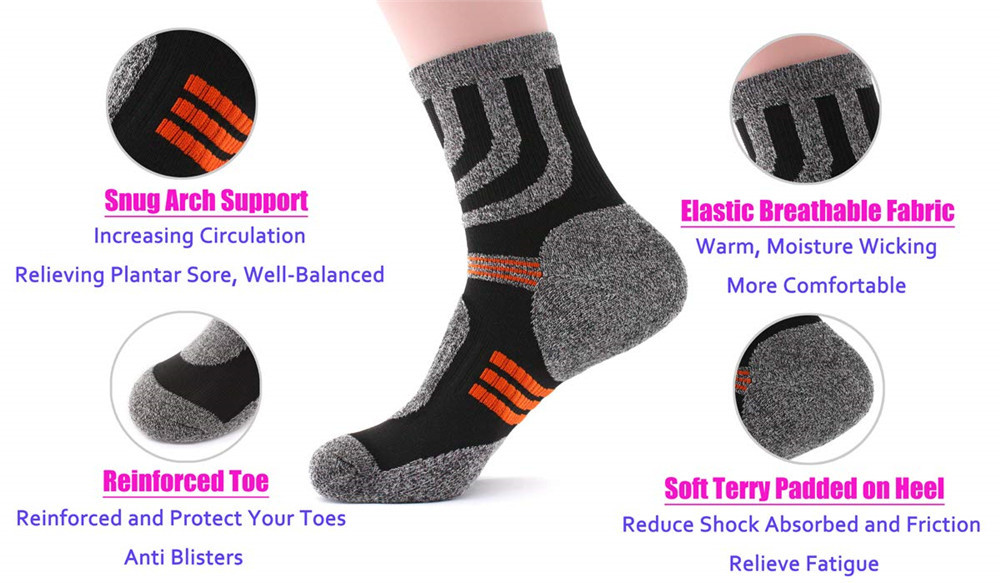男性用ブリスターソックス,アウトドアスポーツ,ランニング,サ - Wool Hiking Sock のレビューと価格